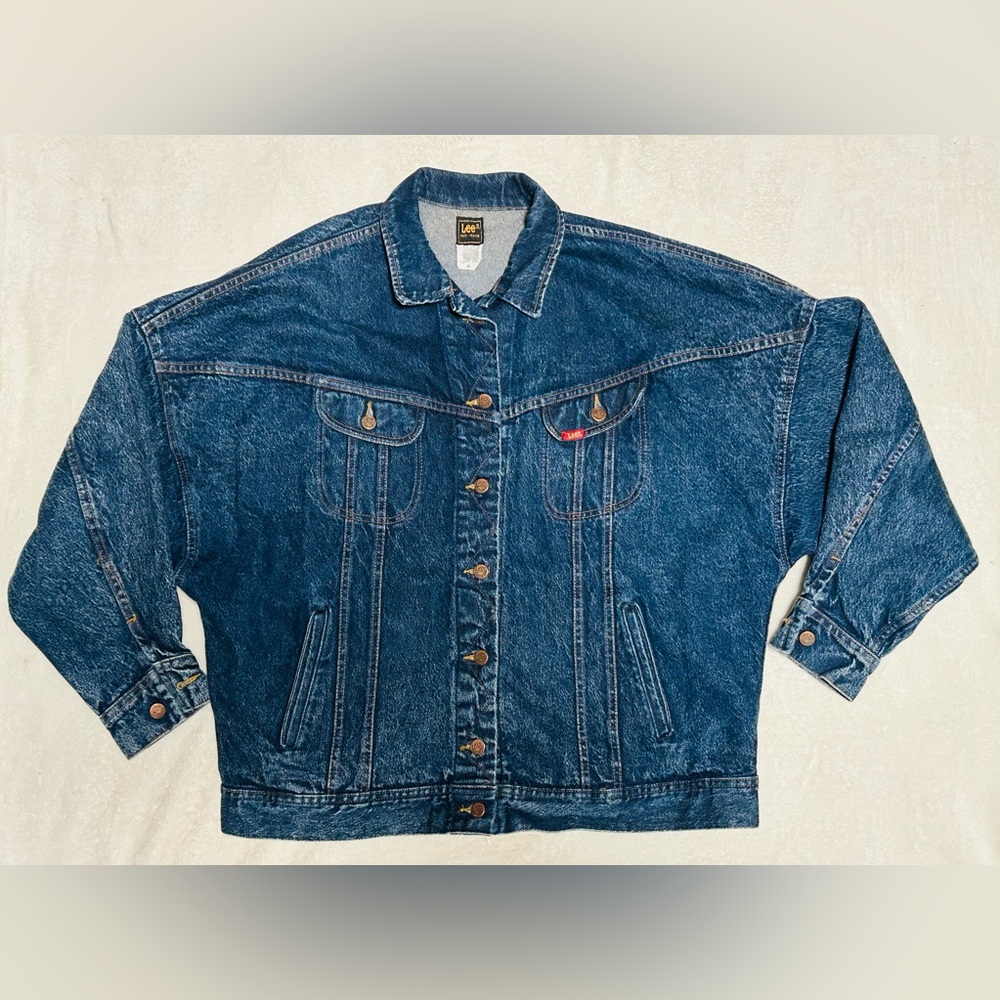 Vintage 1980’s LEE Riders Oversized Women’s Stonewashed Denim Jacket.
